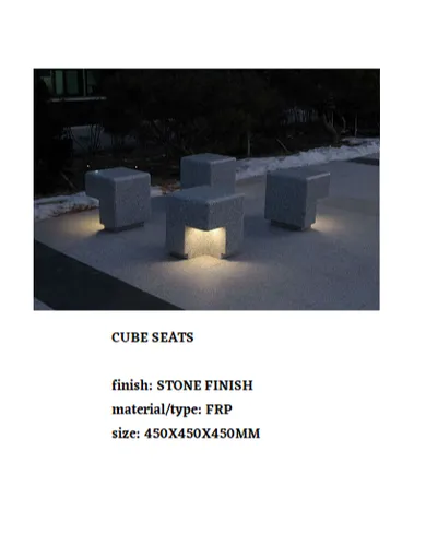 LED Garden Cube Seat